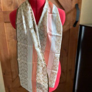 Coach Signature Logo Oblong Scarf